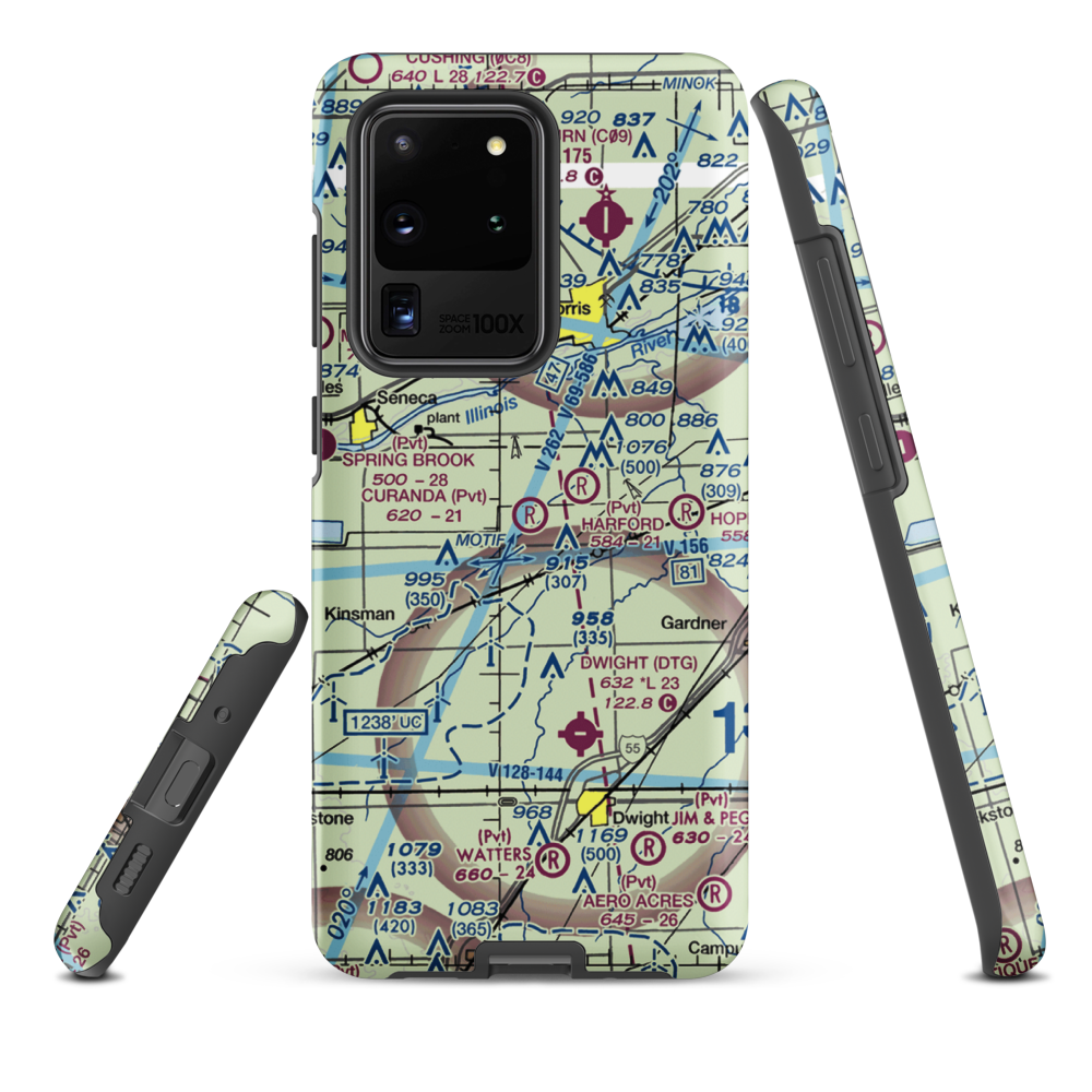 Curanda Airport (LL39) VFR Sectional Samsung Phone Case Samsung Galaxy S20 Ultra model shown