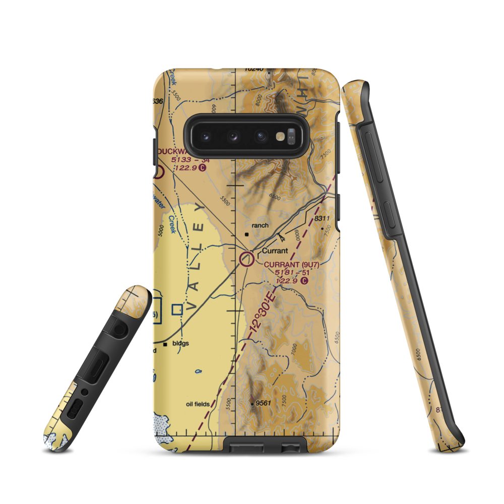 Currant Ranch Airport (9U7) VFR Sectional Samsung Phone Case Samsung Galaxy S10 model shown