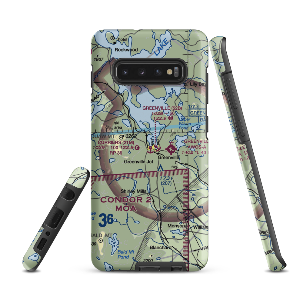 Currier's Seaplane Base (21M) VFR Sectional Samsung Phone Case Samsung Galaxy S10 Plus model shown