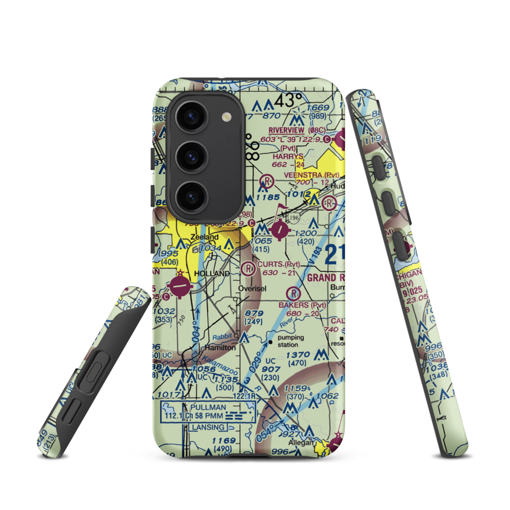 Curt's Place Airport (6MI3) VFR Sectional Samsung Phone Case Samsung Galaxy S23 model shown