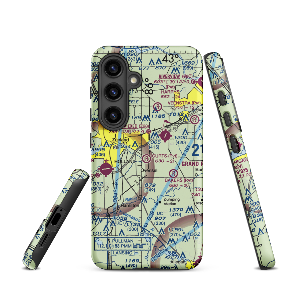 Curt's Place Airport (6MI3) VFR Sectional Samsung Phone Case Samsung Galaxy S24 model shown