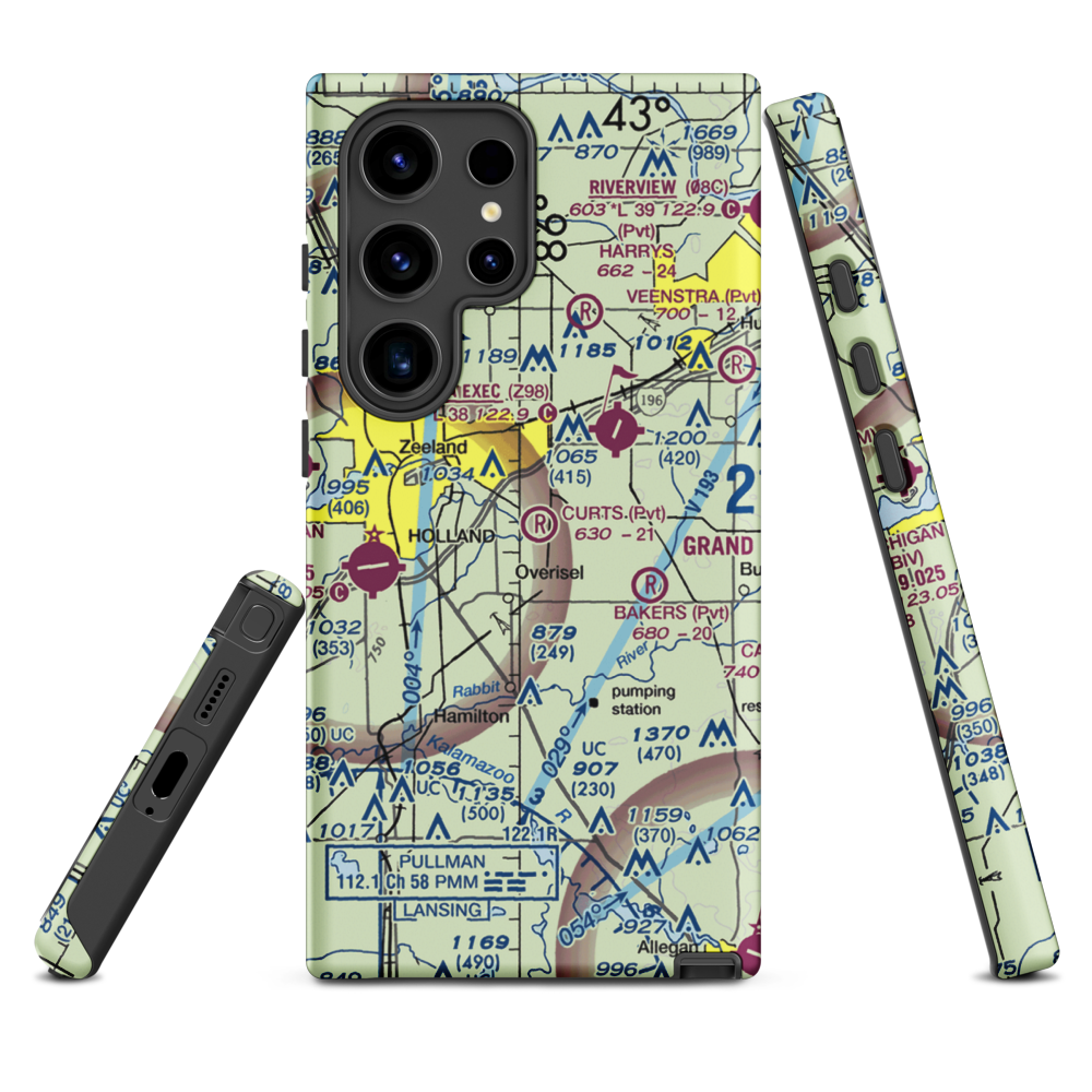 Curt's Place Airport (6MI3) VFR Sectional Samsung Phone Case Samsung Galaxy S24 Ultra model shown