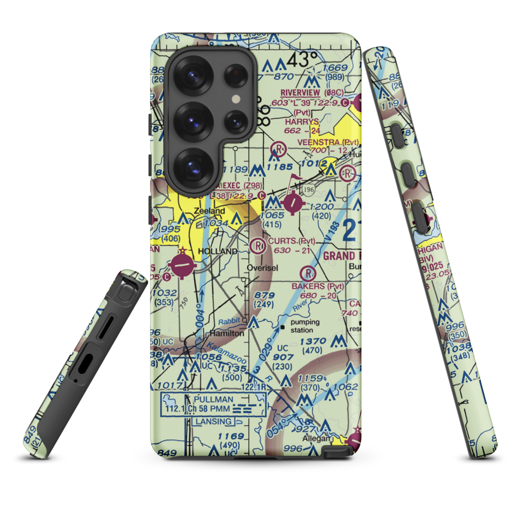 Curt's Place Airport (6MI3) VFR Sectional Samsung Phone Case Samsung Galaxy S25 Ultra model shown