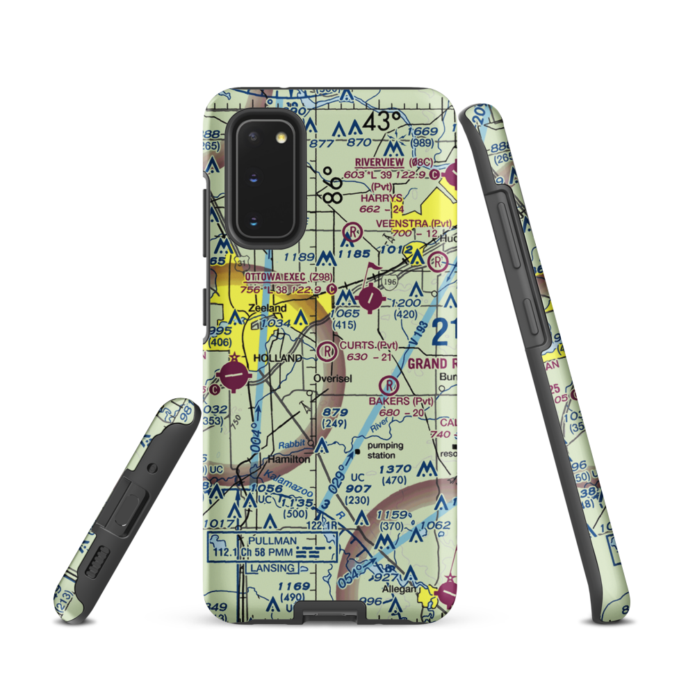 Curt's Place Airport (6MI3) VFR Sectional Samsung Phone Case Samsung Galaxy S20 model shown