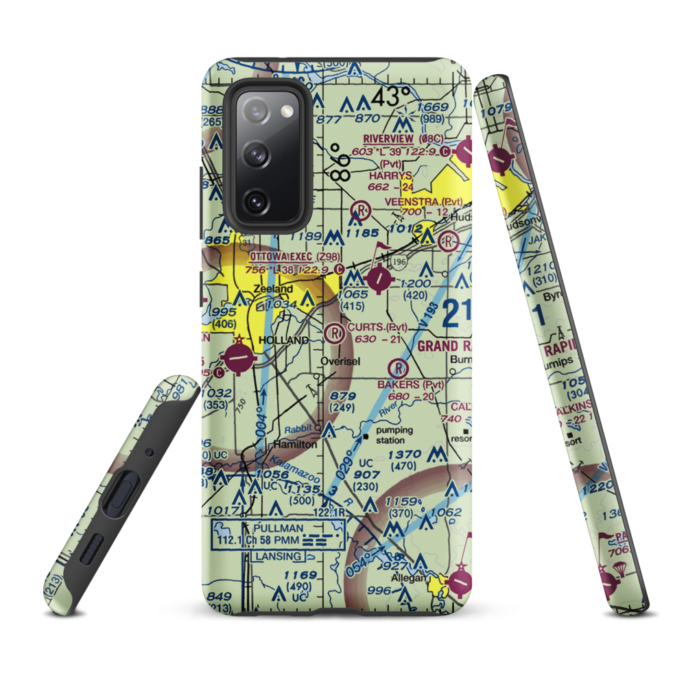 Curt's Place Airport (6MI3) VFR Sectional Samsung Phone Case Samsung Galaxy S20 FE model shown