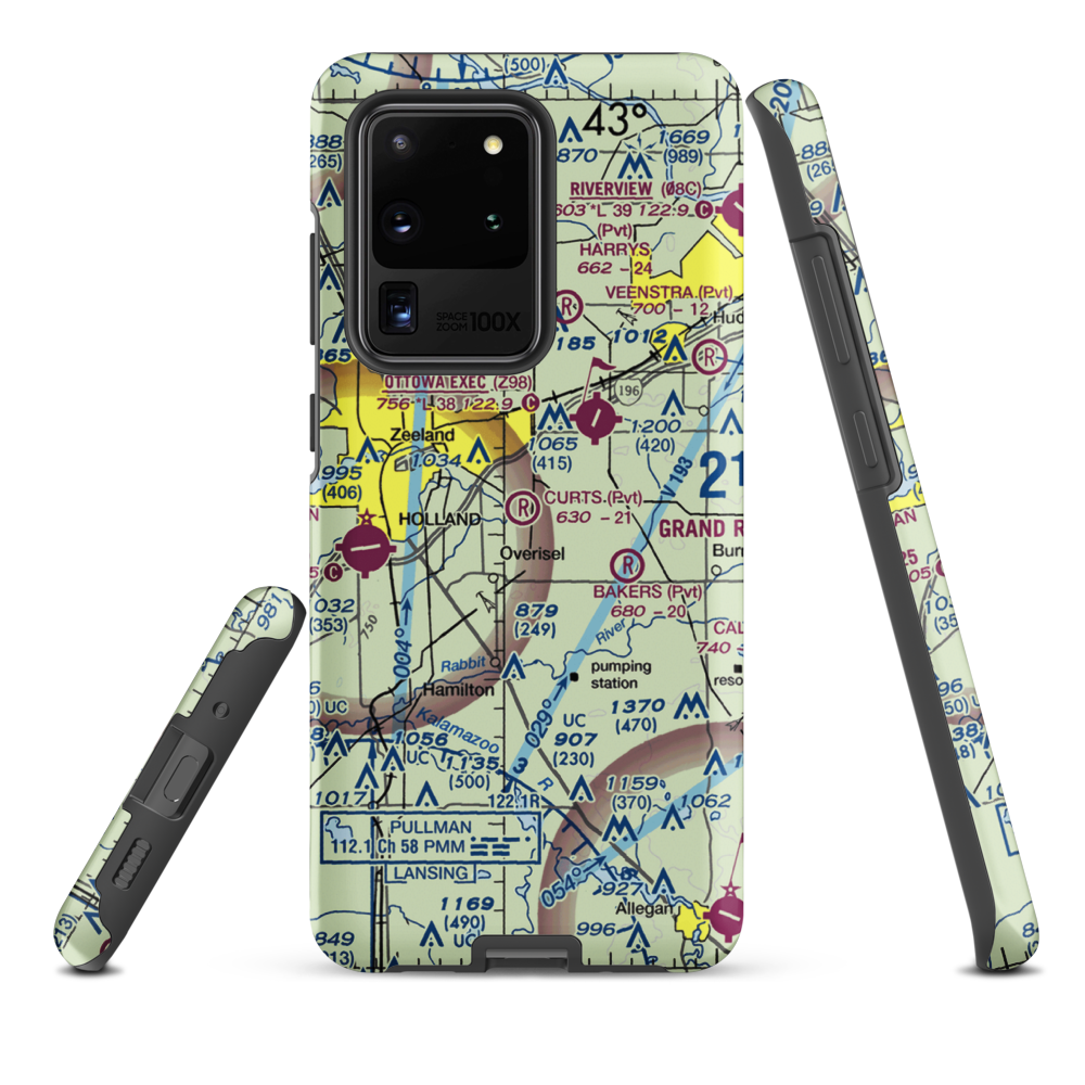 Curt's Place Airport (6MI3) VFR Sectional Samsung Phone Case Samsung Galaxy S20 Ultra model shown