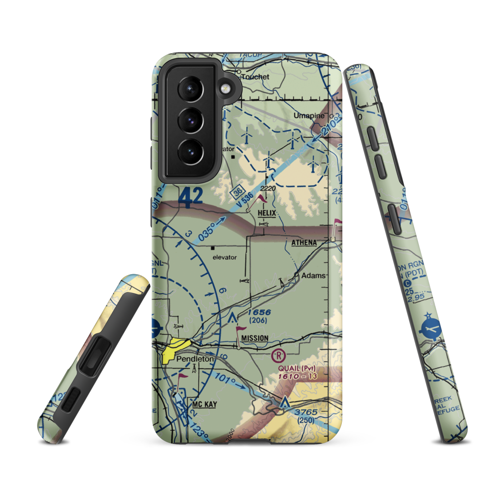 Curtis Airfield (OG08) VFR Sectional Samsung Phone Case Samsung Galaxy S21 FE model shown