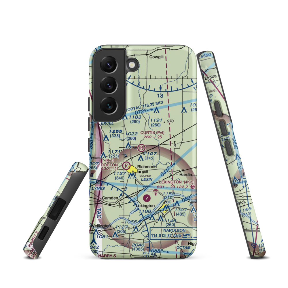 Curtis Field (8MO3) VFR Sectional Samsung Phone Case Samsung Galaxy S22 model shown