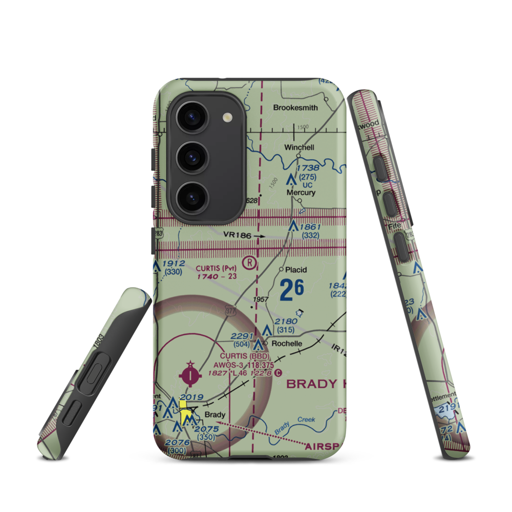 Curtis Ranch Field (12TE) VFR Sectional Samsung Phone Case Samsung Galaxy S23 model shown