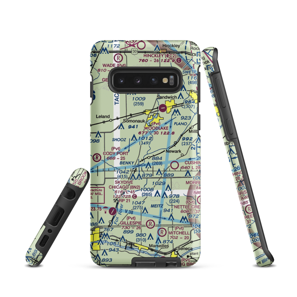 Cwian Field (2LL1) VFR Sectional Samsung Phone Case Samsung Galaxy S10 model shown