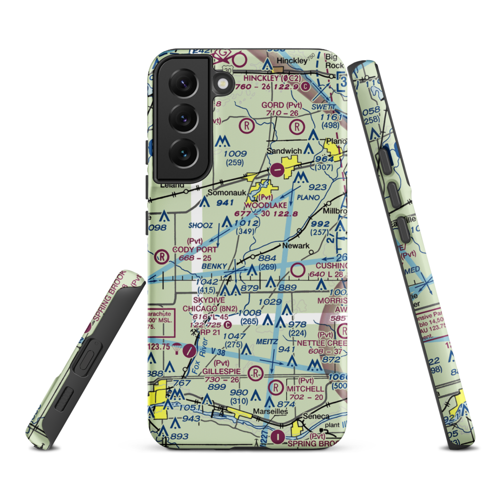 Cwian Field (2LL1) VFR Sectional Samsung Phone Case Samsung Galaxy S22 Plus model shown
