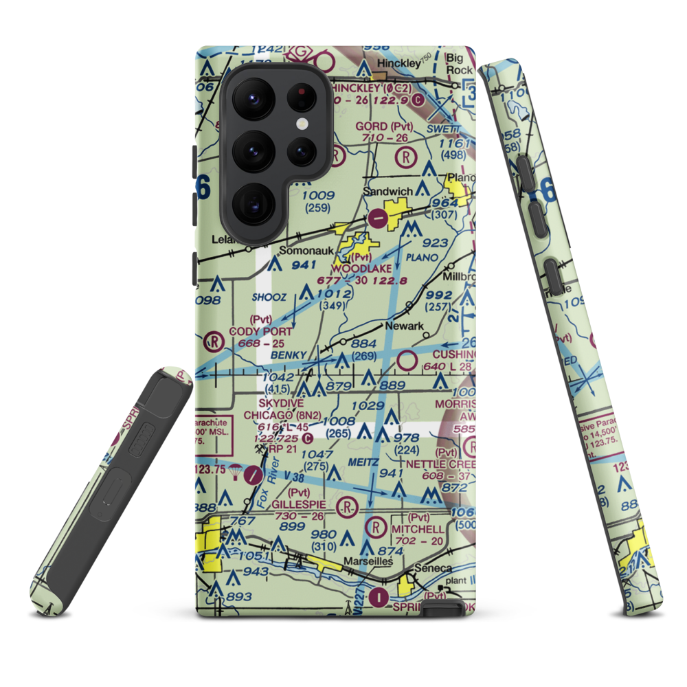Cwian Field (2LL1) VFR Sectional Samsung Phone Case Samsung Galaxy S22 Ultra model shown