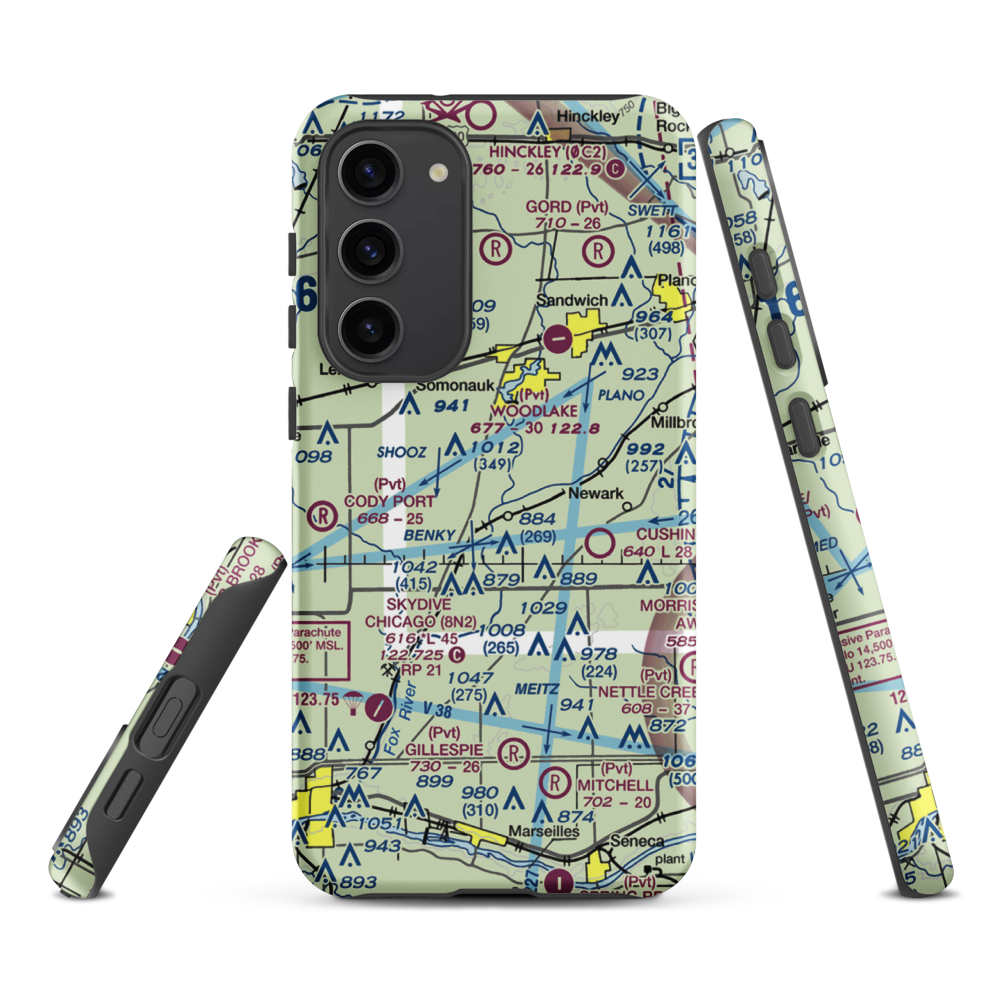 Cwian Field (2LL1) VFR Sectional Samsung Phone Case Samsung Galaxy S23 Plus model shown