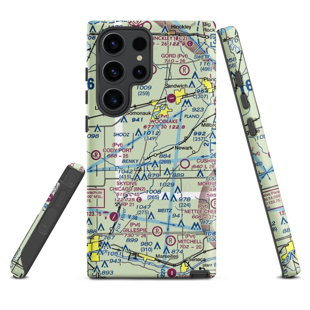 Cwian Field (2LL1) VFR Sectional Samsung Phone Case Samsung Galaxy S23 Ultra model shown