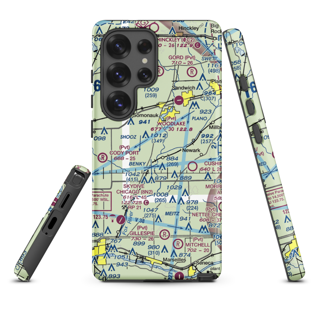 Cwian Field (2LL1) VFR Sectional Samsung Phone Case Samsung Galaxy S25 Ultra model shown