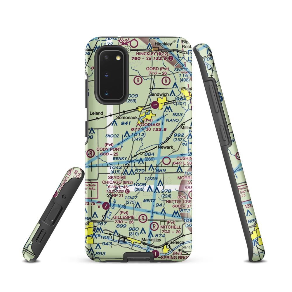 Cwian Field (2LL1) VFR Sectional Samsung Phone Case Samsung Galaxy S20 model shown