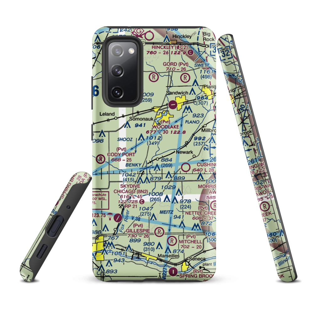Cwian Field (2LL1) VFR Sectional Samsung Phone Case Samsung Galaxy S20 FE model shown