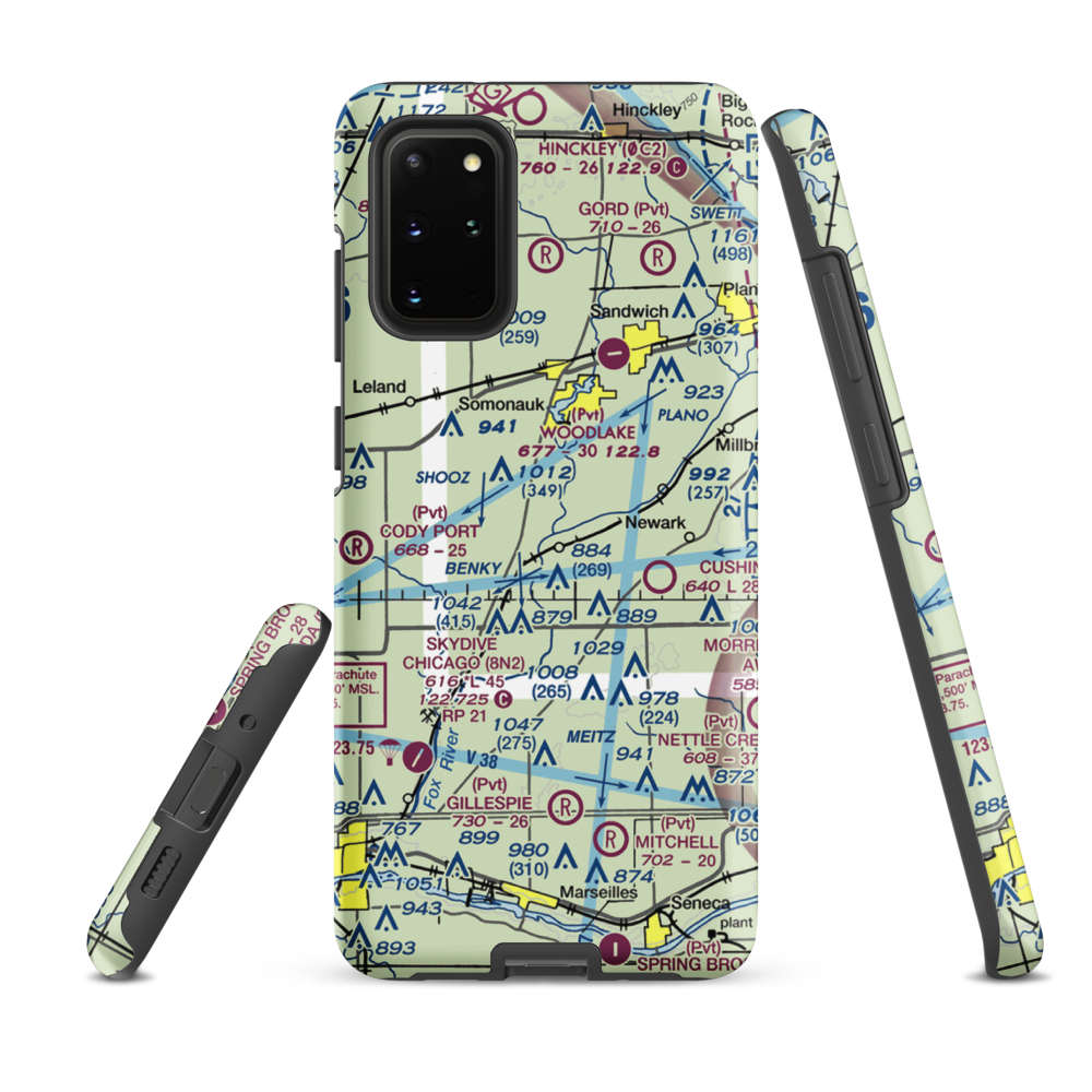 Cwian Field (2LL1) VFR Sectional Samsung Phone Case Samsung Galaxy S20 Plus model shown