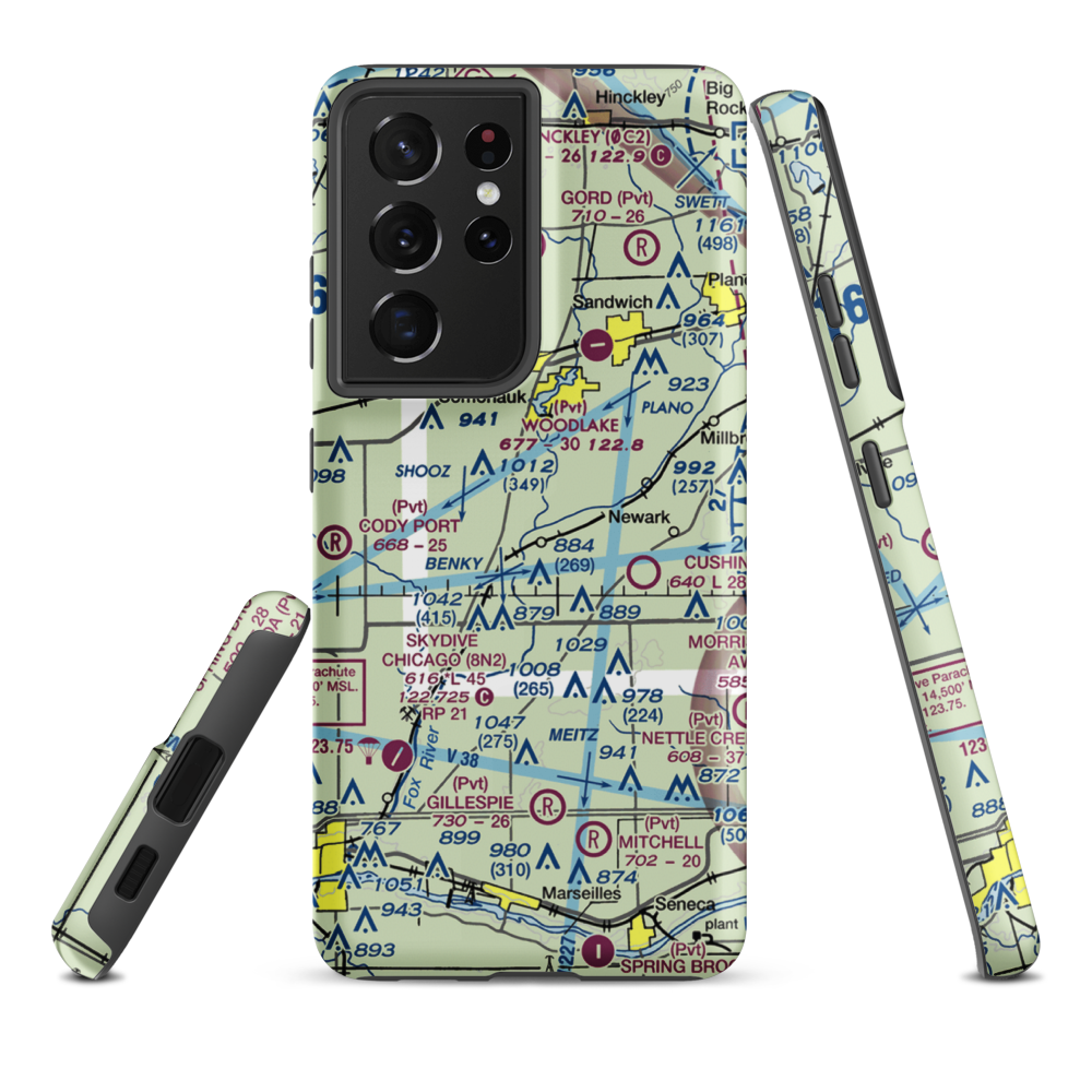 Cwian Field (2LL1) VFR Sectional Samsung Phone Case Samsung Galaxy S21 Ultra model shown