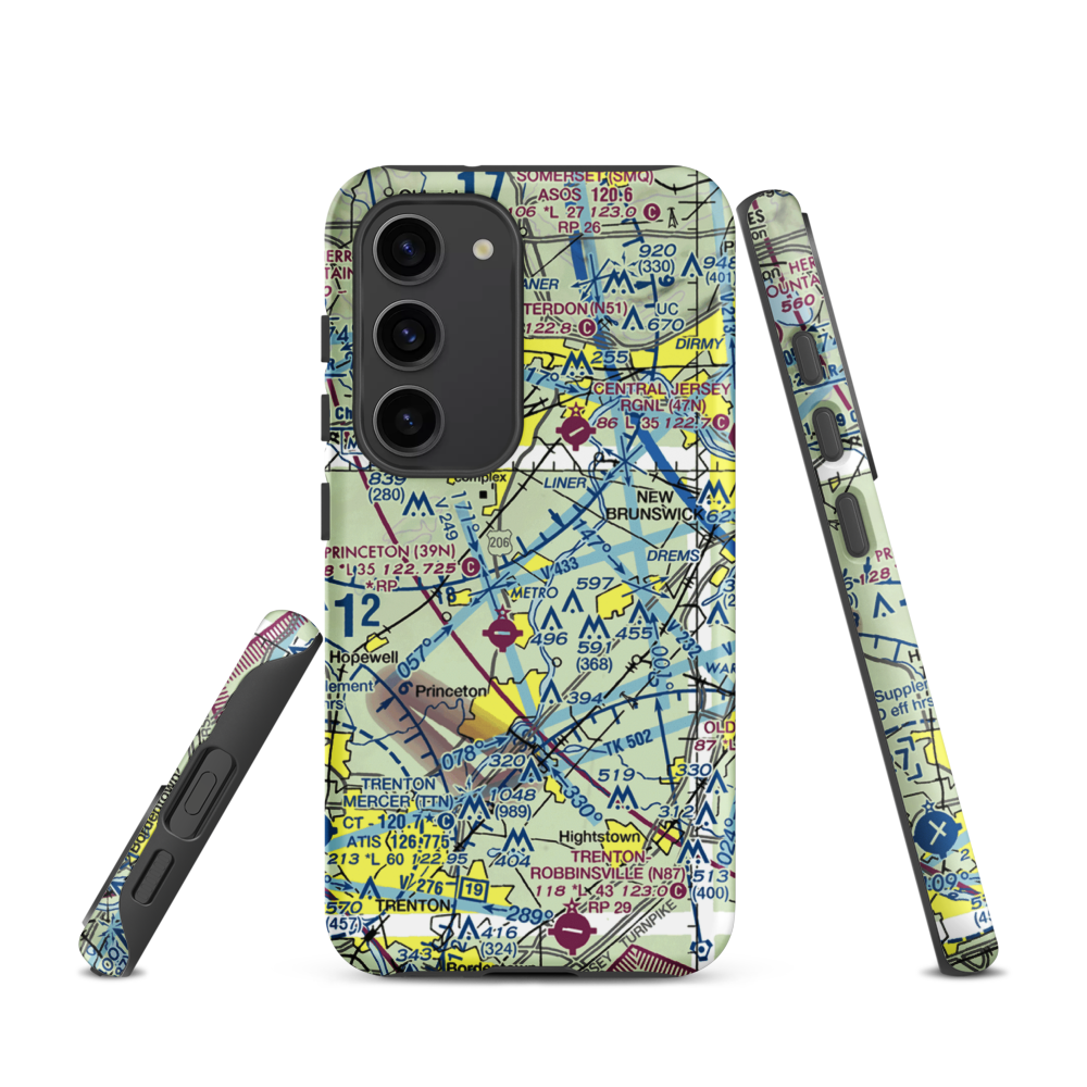 Cyber Density Balloon Spot Balloonport (35JY) VFR Sectional Samsung Phone Case Samsung Galaxy S23 model shown