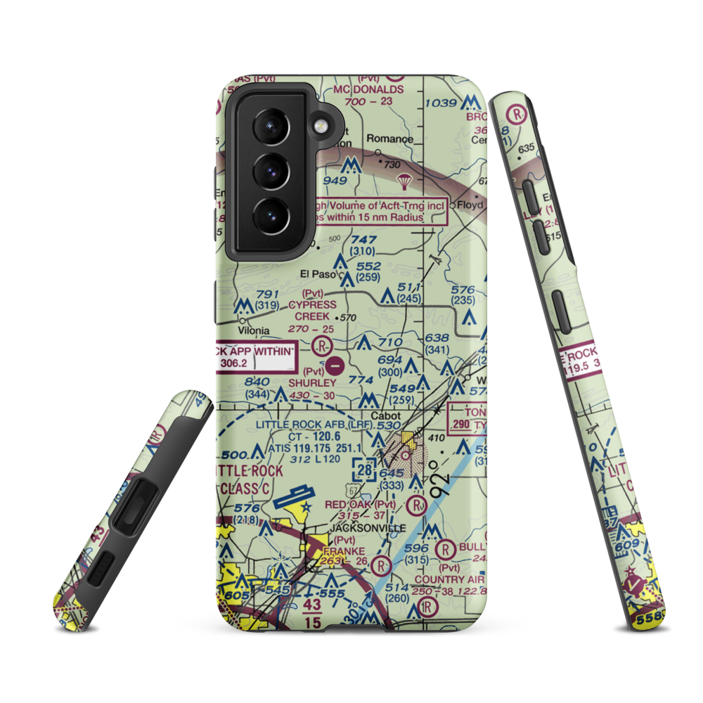Cypress Creek Airport (3AR3) VFR Sectional Samsung Phone Case Samsung Galaxy S21 FE model shown