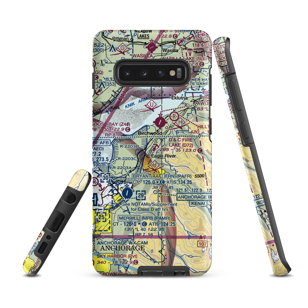 D&C Fire Lake Flying Club Seaplane Base (D72) VFR Sectional Samsung Phone Case Samsung Galaxy S10 Plus model shown
