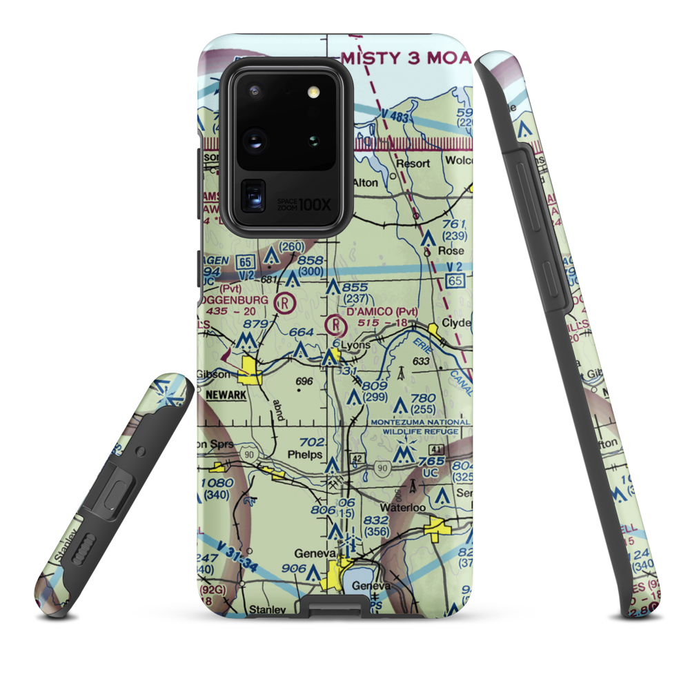 D'Amico Airport (NY13) VFR Sectional Samsung Phone Case Samsung Galaxy S20 Ultra model shown