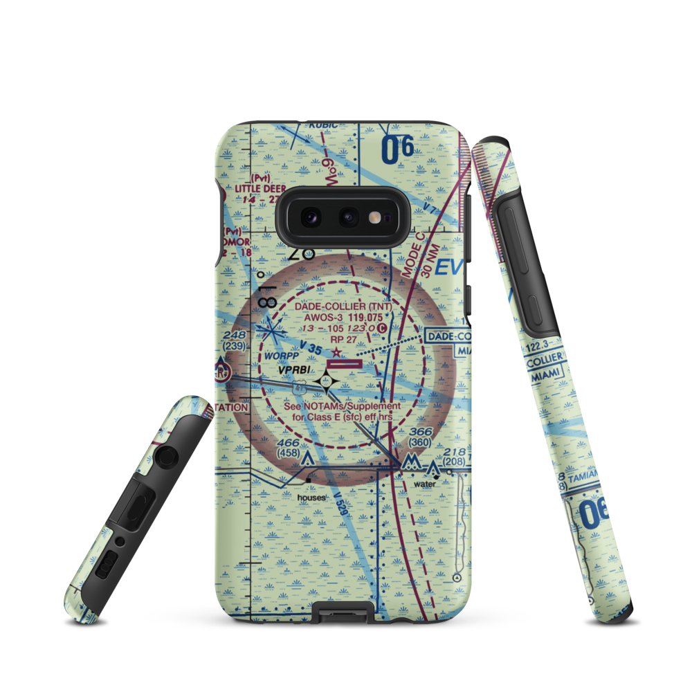 Dade Collier Training and Transition Airport (TNT) VFR Sectional Samsung Phone Case Samsung Galaxy S10 Plus model shown