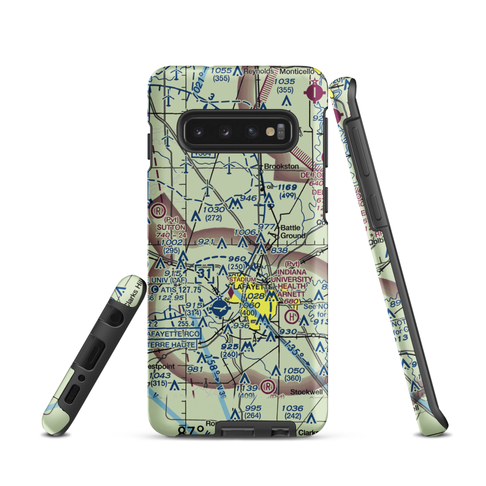 Dahnke Airport (51IN) VFR Sectional Samsung Phone Case Samsung Galaxy S10 model shown