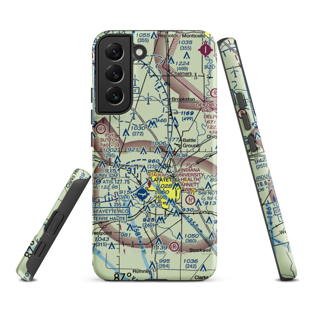 Dahnke Airport (51IN) VFR Sectional Samsung Phone Case Samsung Galaxy S22 Plus model shown