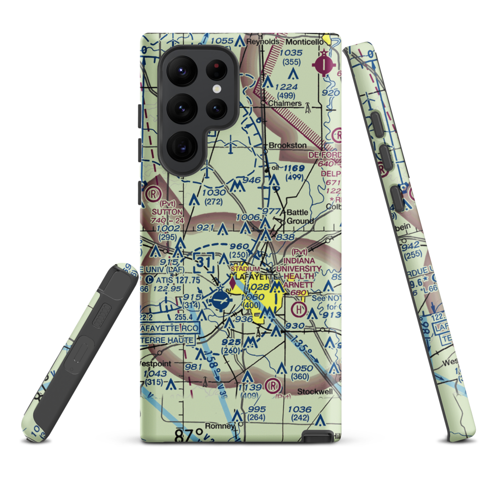 Dahnke Airport (51IN) VFR Sectional Samsung Phone Case Samsung Galaxy S22 Ultra model shown