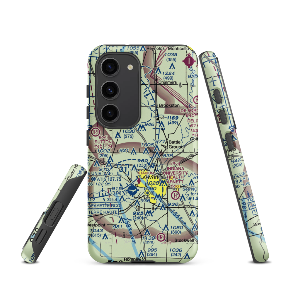 Dahnke Airport (51IN) VFR Sectional Samsung Phone Case Samsung Galaxy S23 model shown