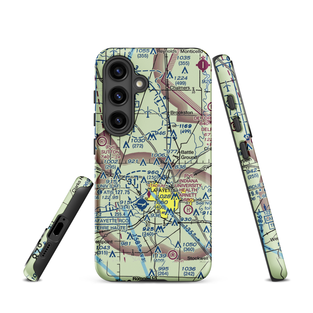 Dahnke Airport (51IN) VFR Sectional Samsung Phone Case Samsung Galaxy S24 model shown