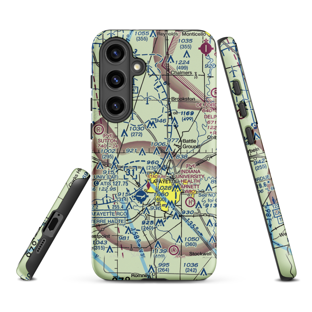 Dahnke Airport (51IN) VFR Sectional Samsung Phone Case Samsung Galaxy S24 Plus model shown