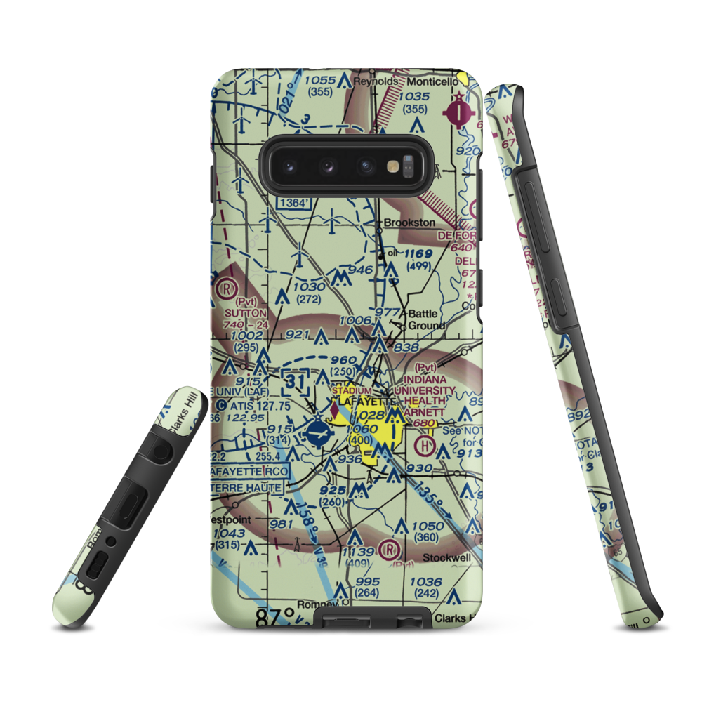 Dahnke Airport (51IN) VFR Sectional Samsung Phone Case Samsung Galaxy S10 Plus model shown