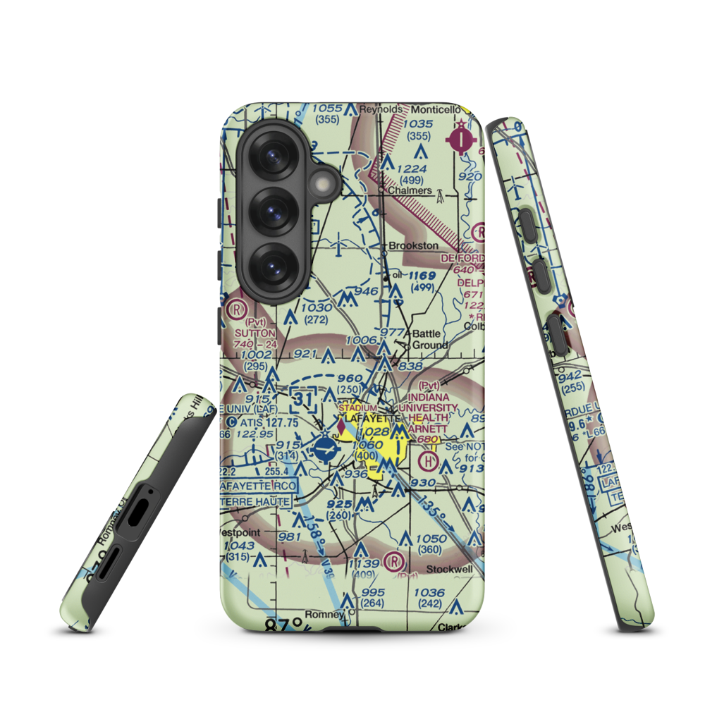Dahnke Airport (51IN) VFR Sectional Samsung Phone Case Samsung Galaxy S25 model shown