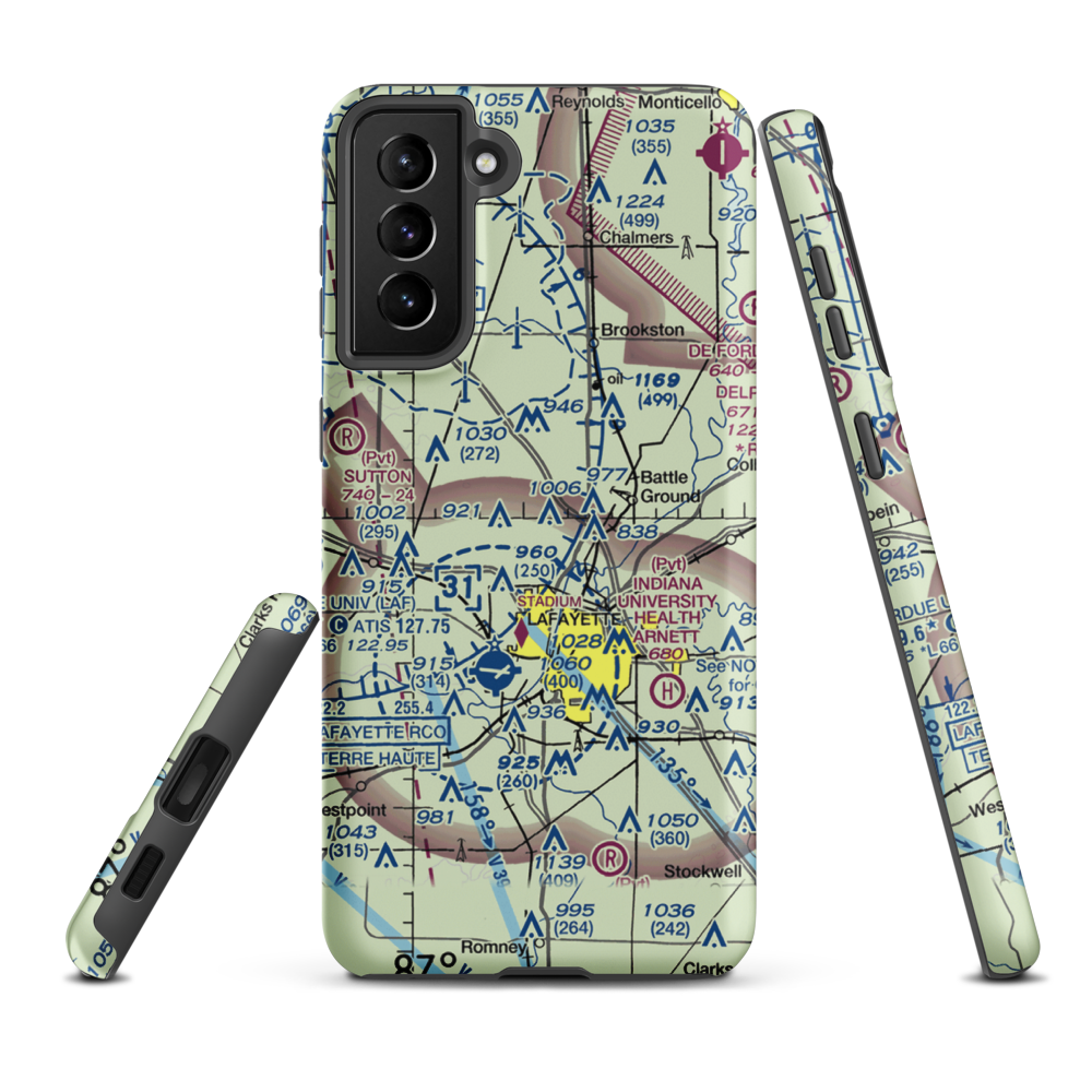 Dahnke Airport (51IN) VFR Sectional Samsung Phone Case Samsung Galaxy S21 FE model shown