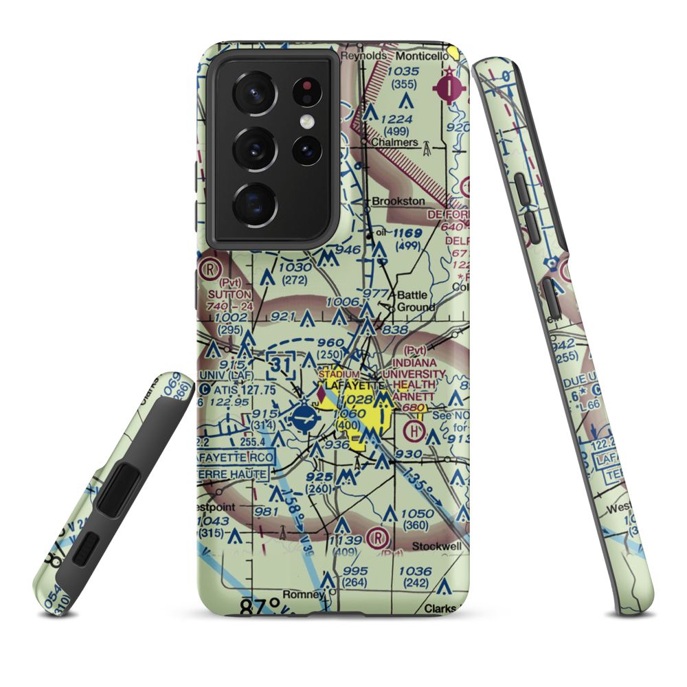 Dahnke Airport (51IN) VFR Sectional Samsung Phone Case Samsung Galaxy S21 Plus model shown