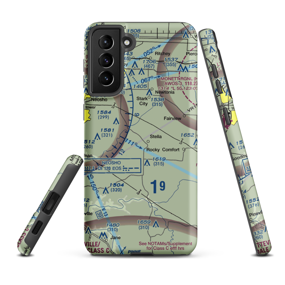 Dalbom Ultralightport (83MU) VFR Sectional Samsung Phone Case Samsung Galaxy S21 FE model shown
