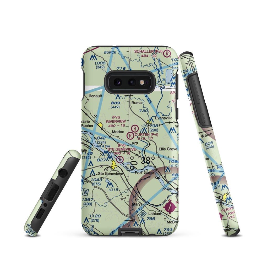 Dale Curten Farm Airport (37LL) VFR Sectional Samsung Phone Case Samsung Galaxy S10 Plus model shown