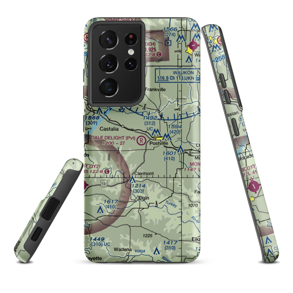 Dale Delight Airport (Y16) VFR Sectional Samsung Phone Case Samsung Galaxy S21 Ultra model shown