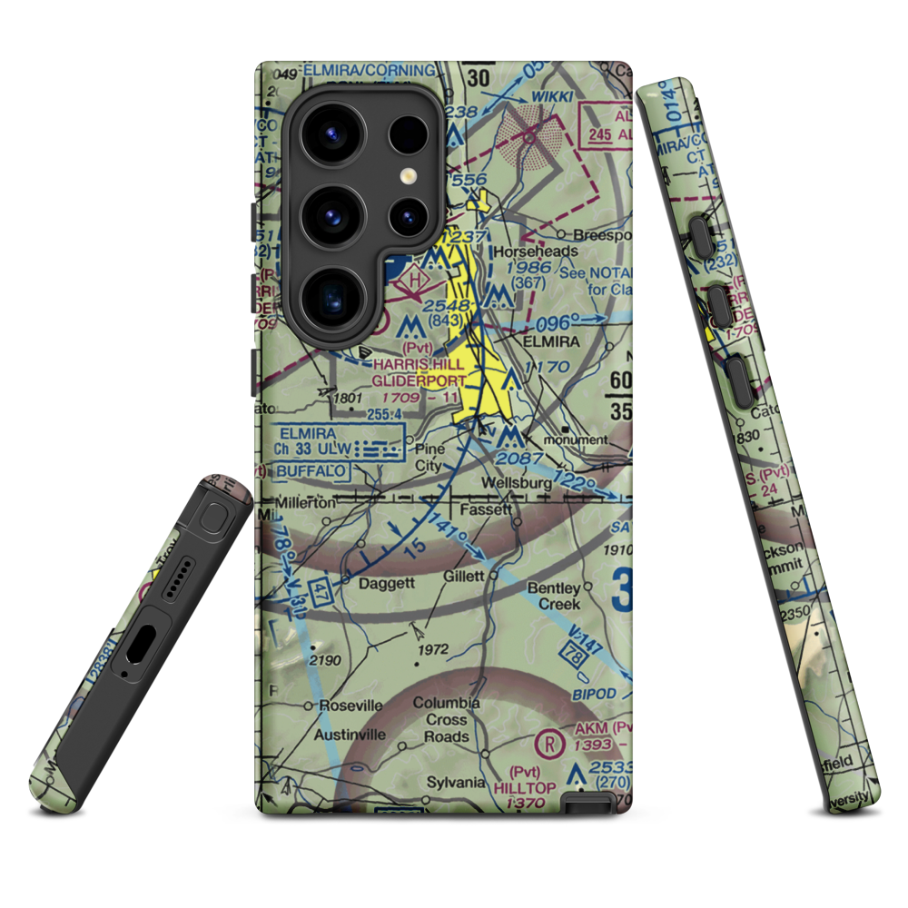 Dalrymples Airport (NK47) VFR Sectional Samsung Phone Case Samsung Galaxy S24 Ultra model shown