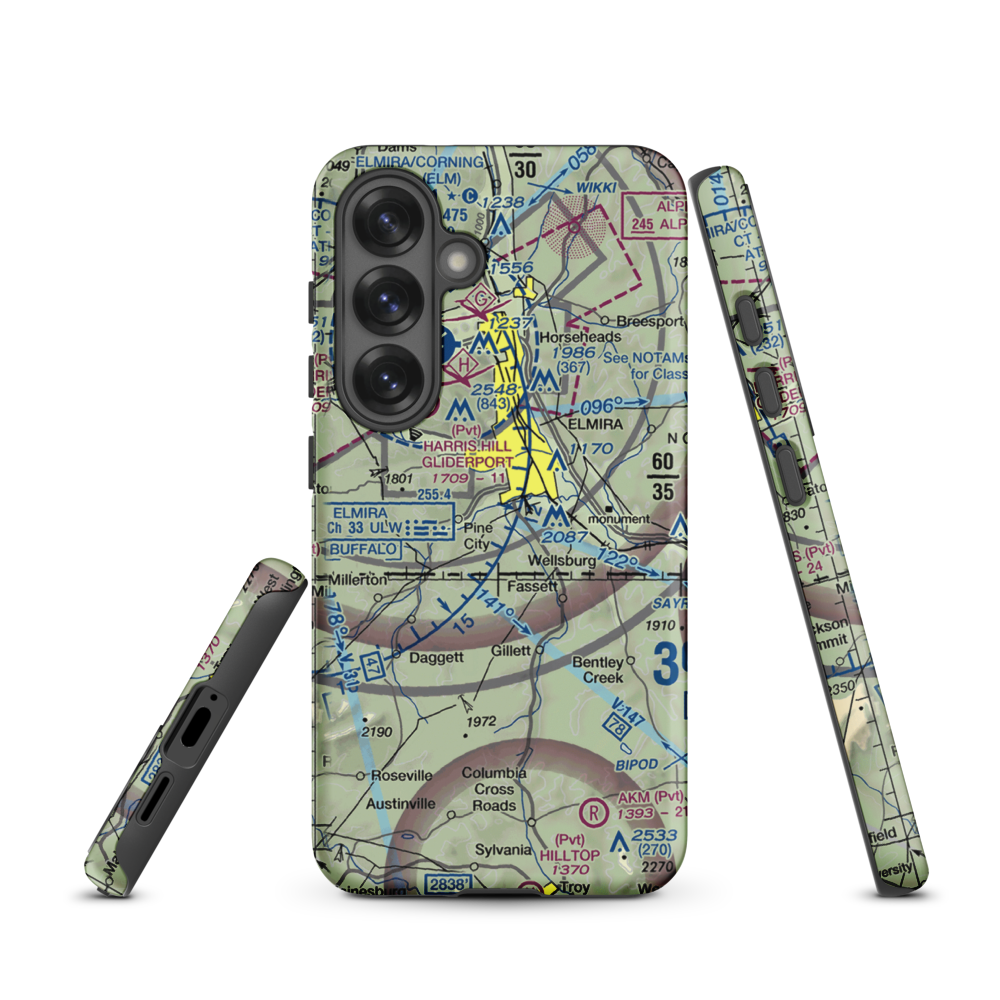 Dalrymples Airport (NK47) VFR Sectional Samsung Phone Case Samsung Galaxy S25 model shown