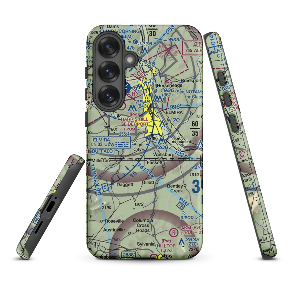 Dalrymples Airport (NK47) VFR Sectional Samsung Phone Case Samsung Galaxy S25 Plus model shown
