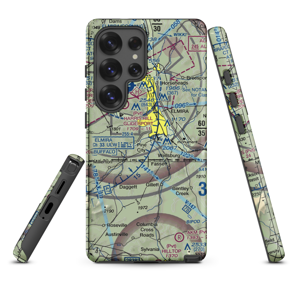 Dalrymples Airport (NK47) VFR Sectional Samsung Phone Case Samsung Galaxy S25 Ultra model shown