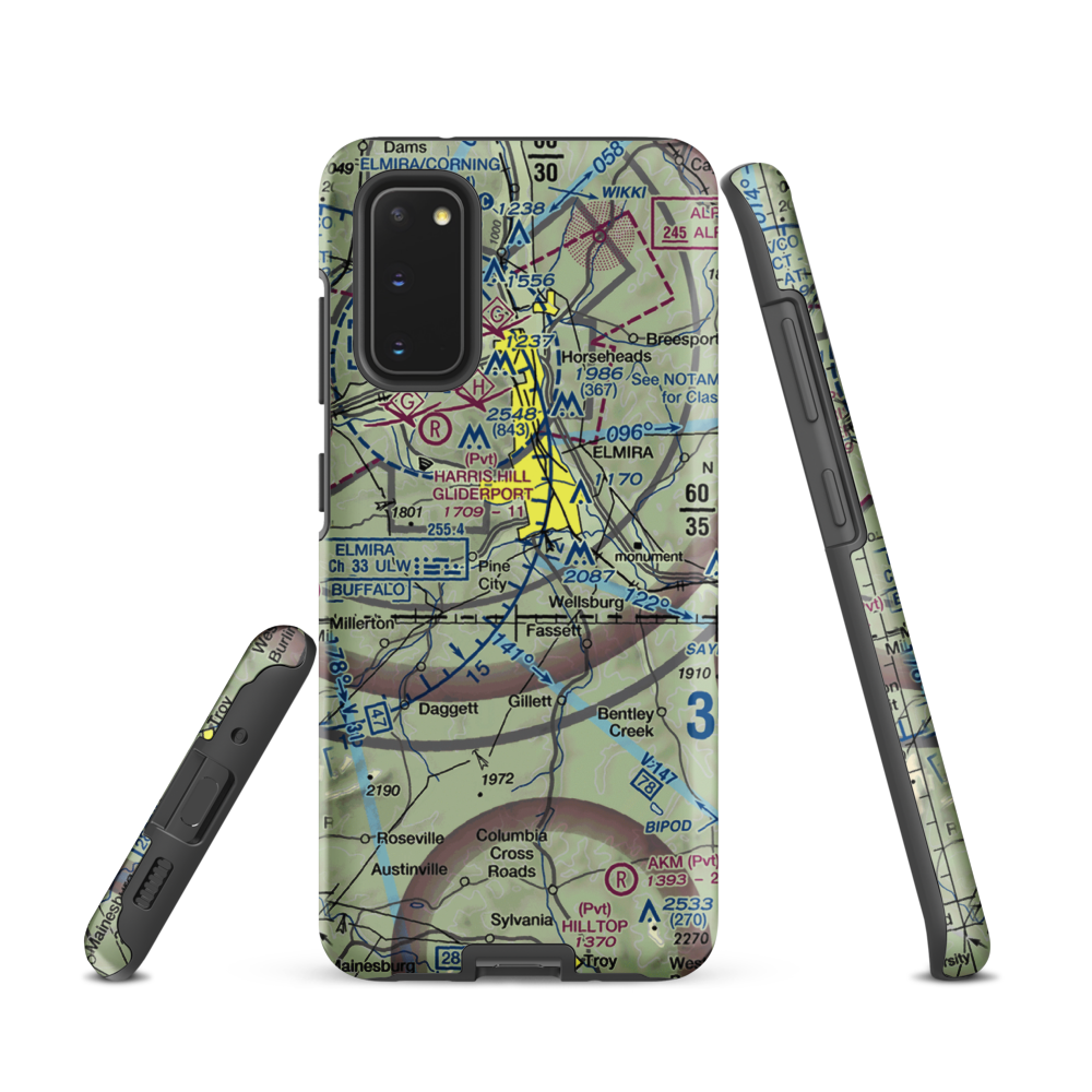 Dalrymples Airport (NK47) VFR Sectional Samsung Phone Case Samsung Galaxy S20 model shown