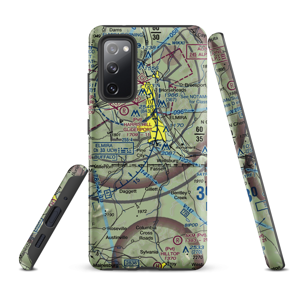 Dalrymples Airport (NK47) VFR Sectional Samsung Phone Case Samsung Galaxy S20 FE model shown