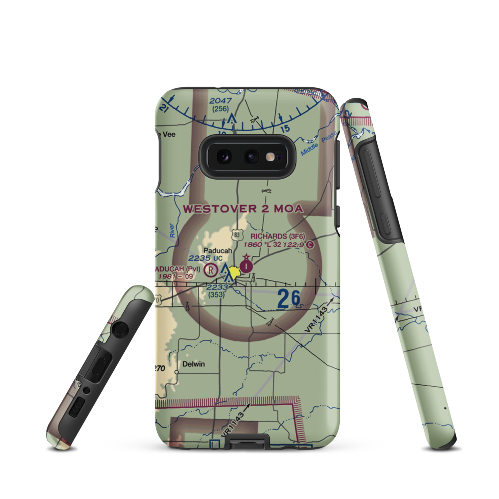 Dan E Richards Municipal Airport (3F6) VFR Sectional Samsung Phone Case Samsung Galaxy S10 Plus model shown