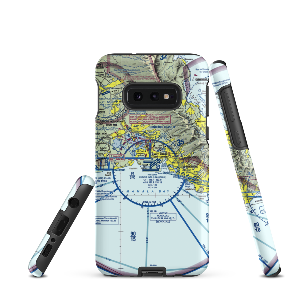 Daniel K Inouye International Airport (HNL) VFR Sectional Samsung Phone Case Samsung Galaxy S10e model shown