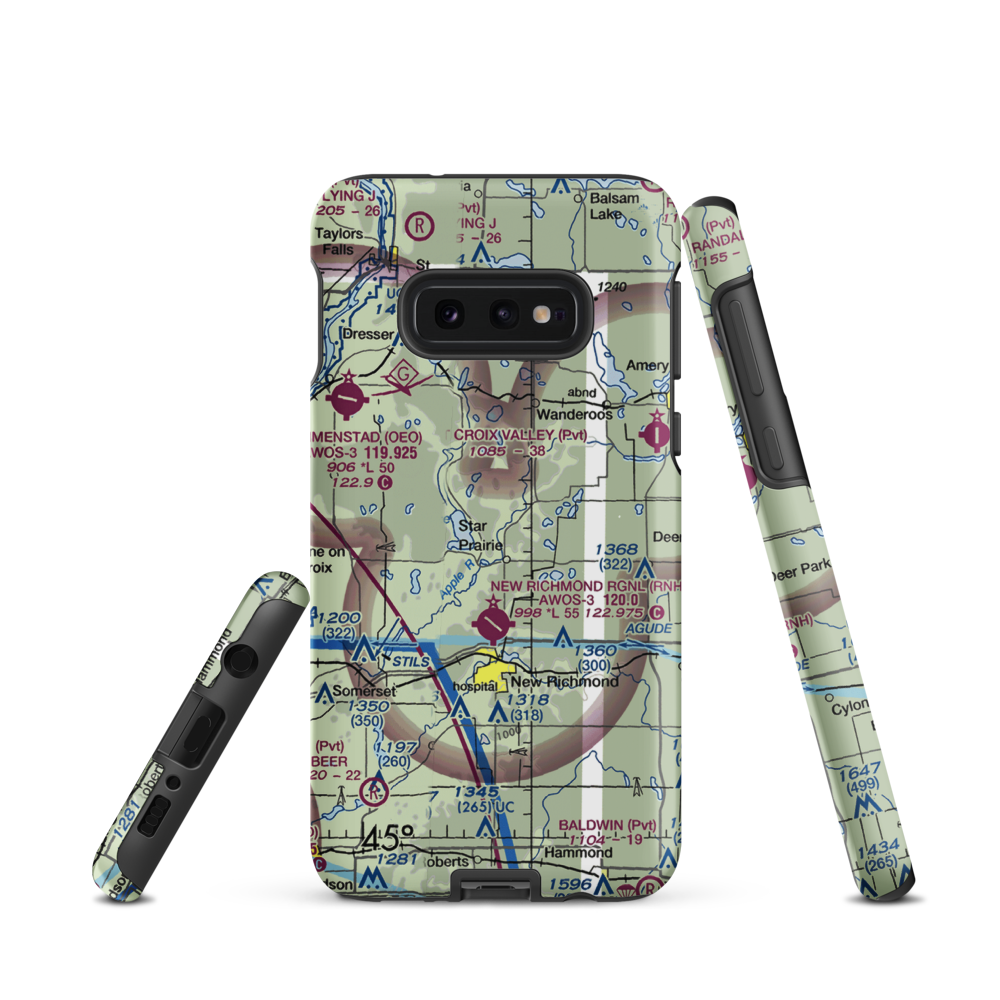 Danielson Field Airport (1WN3) VFR Sectional Samsung Phone Case Samsung Galaxy S10e model shown